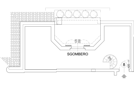Planimetria dell'appartamento 8, Palazzina C - Mansarda